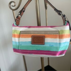 Coach Rainbow Stripe Shoulder Bag